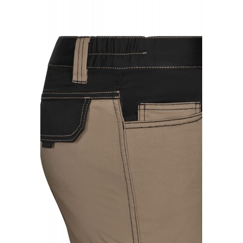 103031S.PANTALÓN STRETCH BICOLOR BEIGE ARENA/NEGRO 34