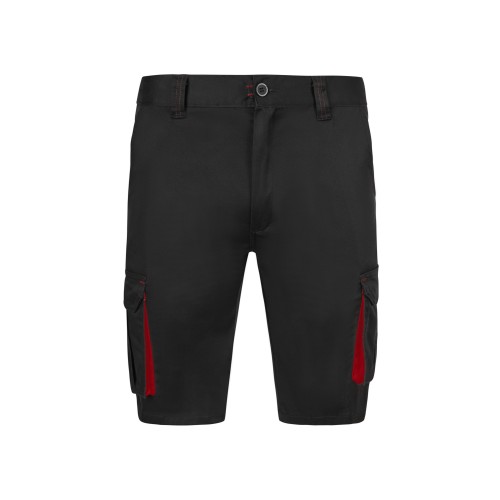 103034S.BERMUDA STRETCH BICOLOR NEGRO/ROJO 34