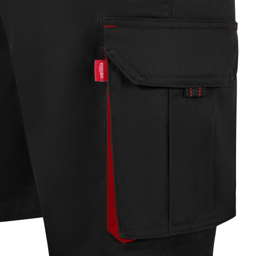 103034S.BERMUDA STRETCH BICOLOR NEGRO/ROJO 34