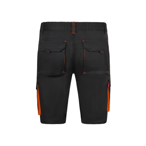 103034S.BERMUDA STRETCH BICOLOR NEGRO/NARANJA 34