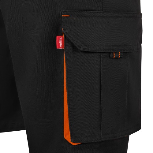 103034S.BERMUDA STRETCH BICOLOR NEGRO/NARANJA 34
