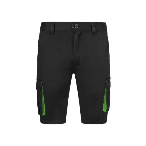 103034S.BERMUDA STRETCH BICOLOR NEGRO/VERDE LIMA 34