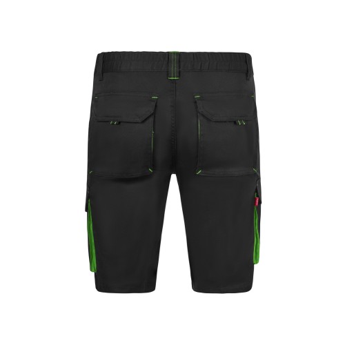 103034S.BERMUDA STRETCH BICOLOR NEGRO/VERDE LIMA 34