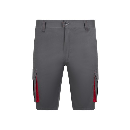 103034S.BERMUDA STRETCH BICOLOR GRIS/ROJO 34