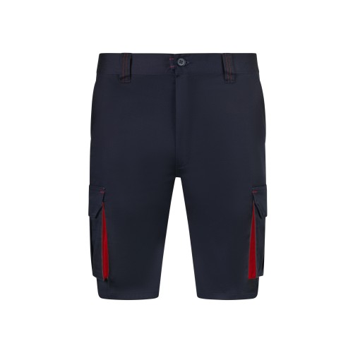 103034S.BERMUDA STRETCH BICOLOR AZUL NAVY/ROJO 34