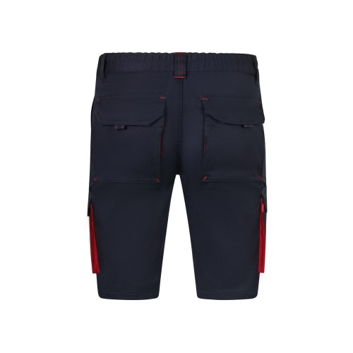103034S.BERMUDA STRETCH BICOLOR AZUL NAVY/ROJO 34