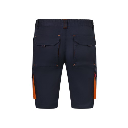 103034S.BERMUDA STRETCH BICOLOR AZUL NAVY/NARANJA 34
