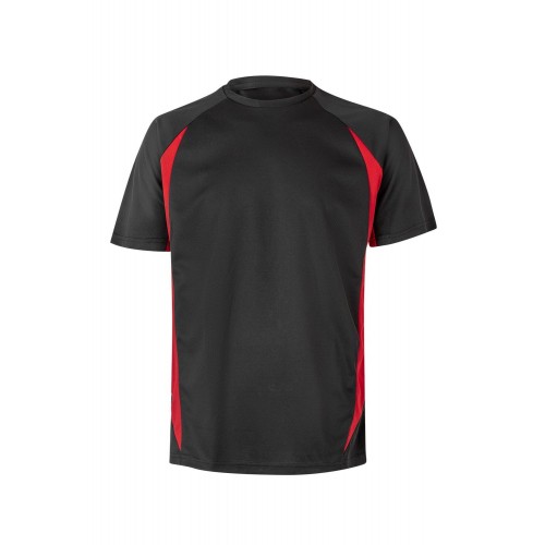 105501.CAMISETA TÉCNICA BICOLOR NEGRO/ROJO M