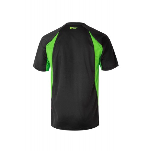 105501.CAMISETA TÉCNICA BICOLOR NEGRO/VERDE LIMA 2XL