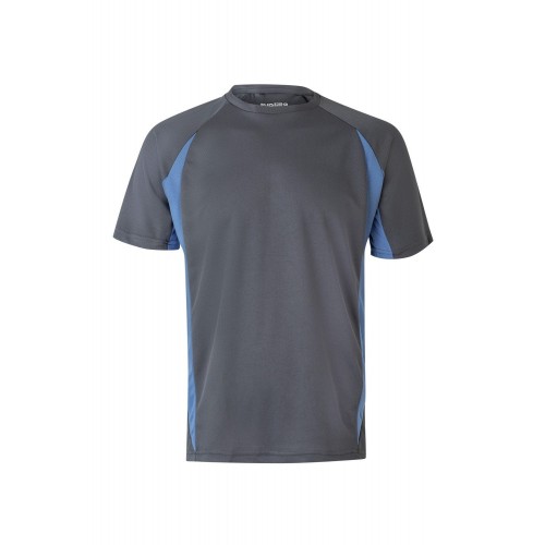 105501.CAMISETA TÉCNICA BICOLOR GRIS/CELESTE XL