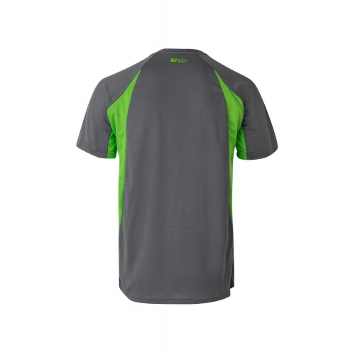 105501.CAMISETA TÉCNICA BICOLOR GRIS/VERDE LIMA 2XL