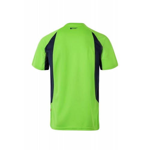 105501.CAMISETA TÉCNICA BICOLOR VERDE LIMA/AZUL NAVY 2XL