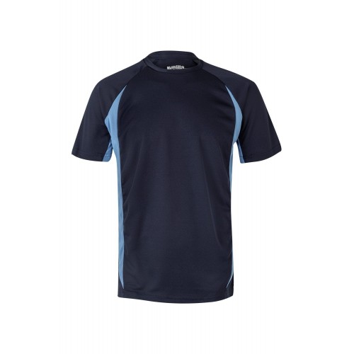 105501.CAMISETA TÉCNICA BICOLOR AZUL NAVY/CELESTE L