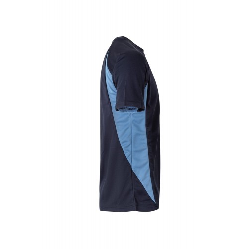 105501.CAMISETA TÉCNICA BICOLOR AZUL NAVY/CELESTE 2XL