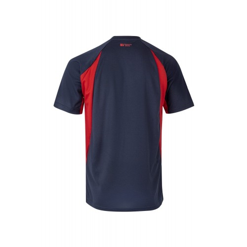105501.CAMISETA TÉCNICA BICOLOR AZUL NAVY/ROJO 2XL