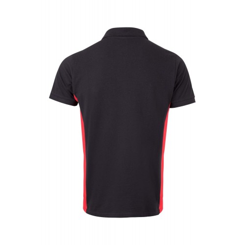 105504.POLO BICOLOR MC NEGRO/ROJO 2XL