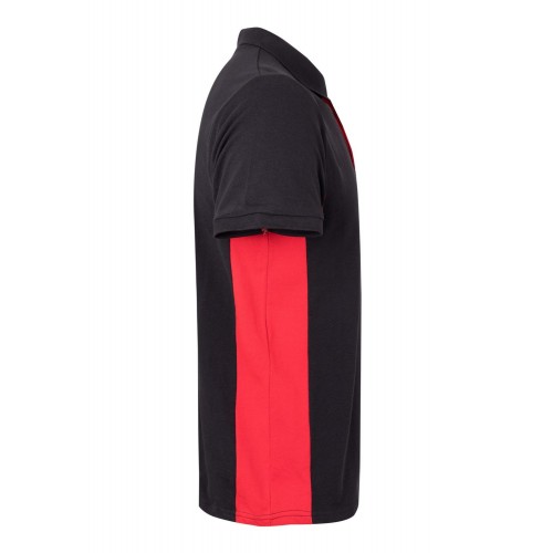 105504.POLO BICOLOR MC NEGRO/ROJO 2XL
