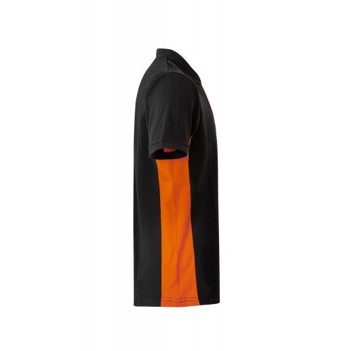 105504.POLO BICOLOR MC NEGRO/NARANJA 2XL
