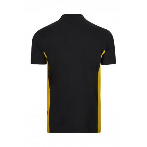105504.POLO BICOLOR MC NEGRO/AMARILLO XS