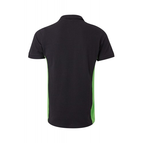 105504.POLO BICOLOR MC NEGRO/VERDE LIMA 2XL