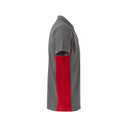 105504.POLO BICOLOR MC GRIS/ROJO 2XL