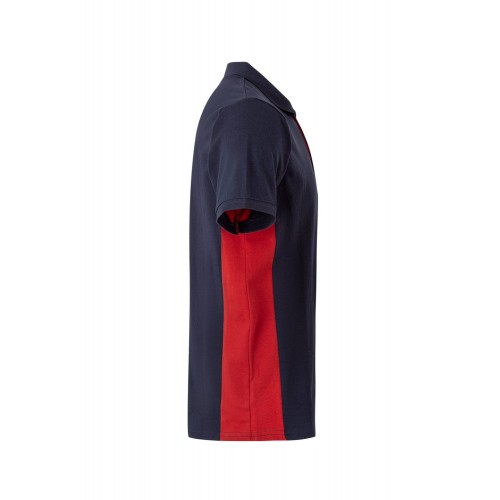 105504.POLO BICOLOR MC AZUL NAVY/ROJO 2XL