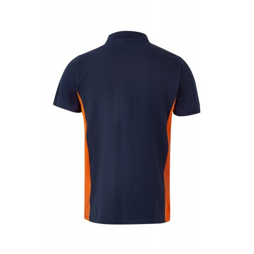 105504.POLO BICOLOR MC AZUL NAVY/NARANJA 2XL