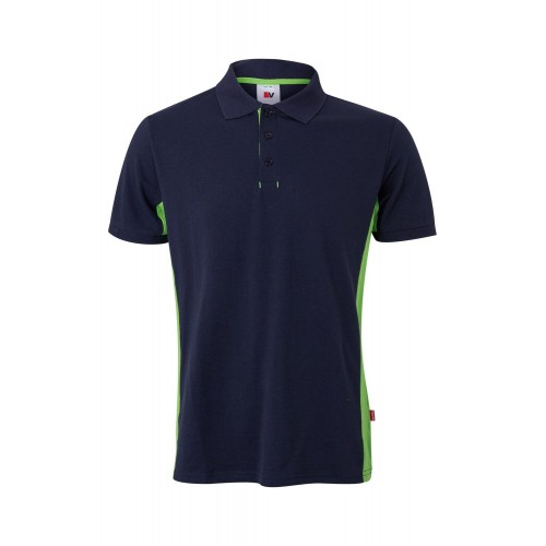 105504.POLO BICOLOR MC AZUL NAVY/VERDE LIMA S