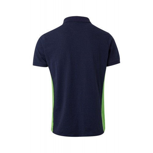 105504.POLO BICOLOR MC AZUL NAVY/VERDE LIMA 2XL