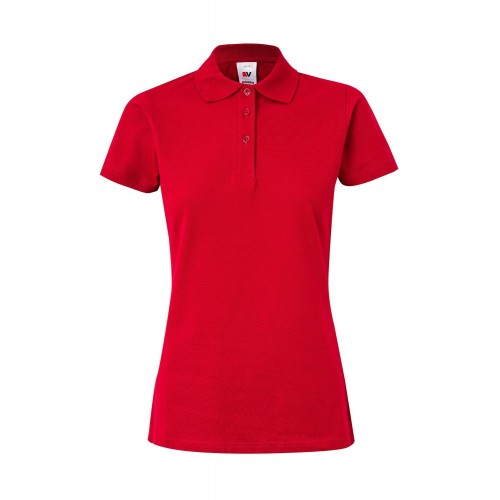 105509S.POLO STRETCH MC MUJER ROJO XS