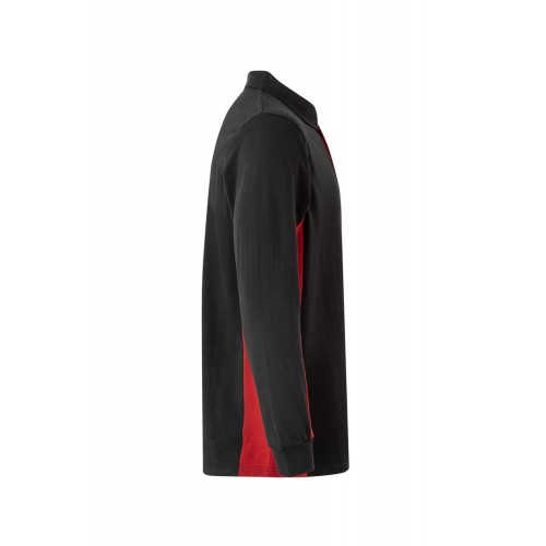 105514.POLO BICOLOR ML NEGRO/ROJO 2XL