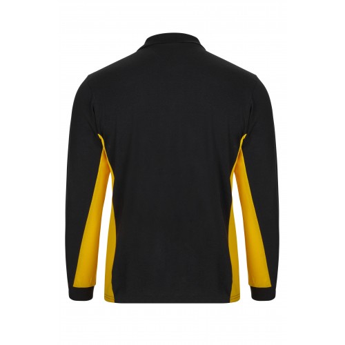 105514.POLO BICOLOR ML NEGRO/AMARILLO XS