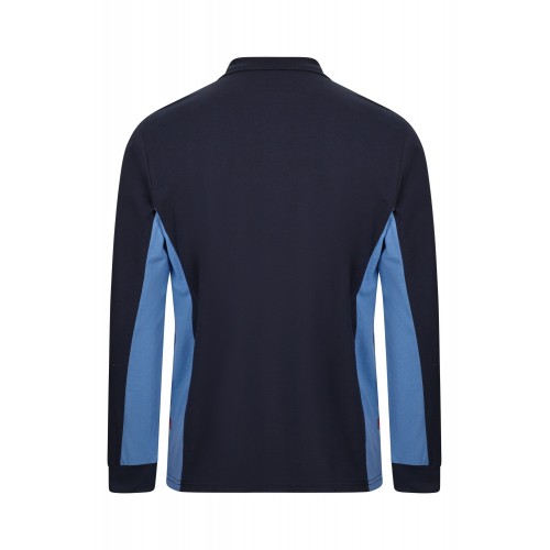 105514.POLO BICOLOR ML AZUL NAVY/CELESTE 2XL