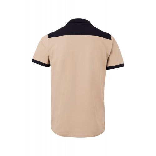 105519S.POLO STRETCH BICOLOR MC BEIGE ARENA/NEGRO 2XL