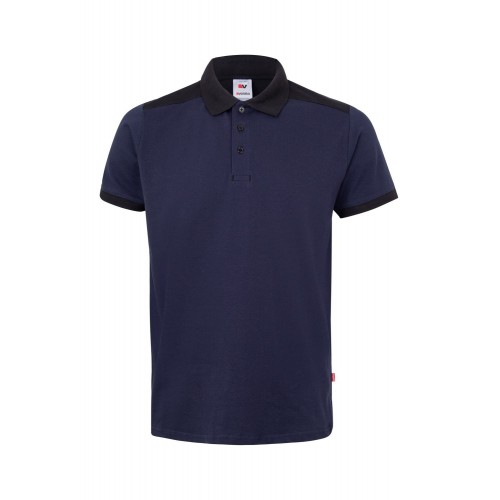 105519S.POLO STRETCH BICOLOR MC AZUL NAVY/NEGRO XS