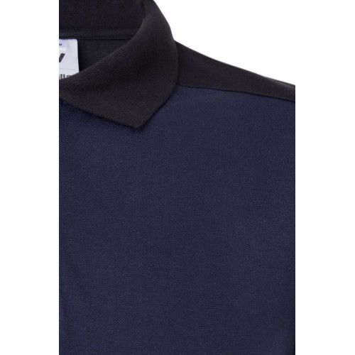 105519S.POLO STRETCH BICOLOR MC AZUL NAVY/NEGRO 2XL