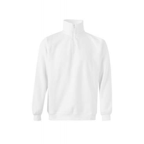 105702.SUDADERA MEDIA CREMALLERA BLANCO 3XL