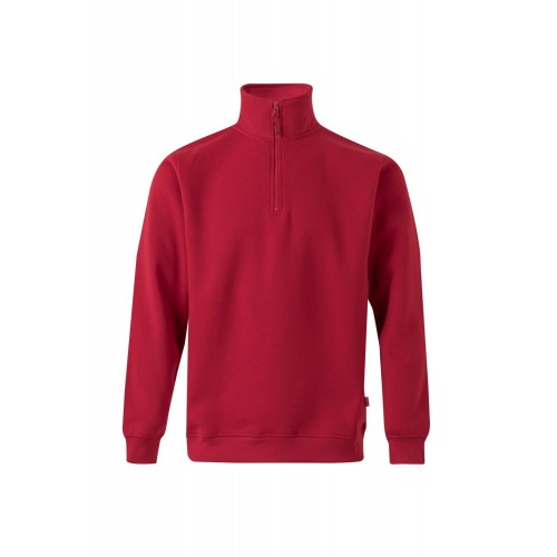 105702.SUDADERA MEDIA CREMALLERA ROJO 3XL