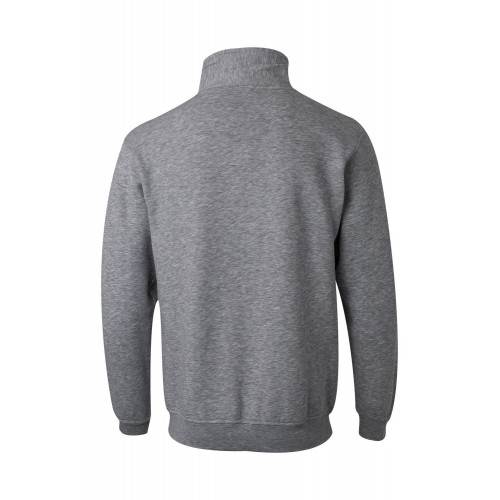 105702.SUDADERA MEDIA CREMALLERA GRIS JASPEADO 2XL