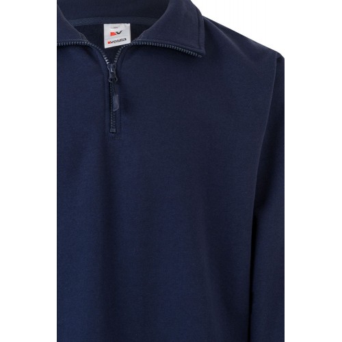 105702.SUDADERA MEDIA CREMALLERA AZUL NAVY 2XL