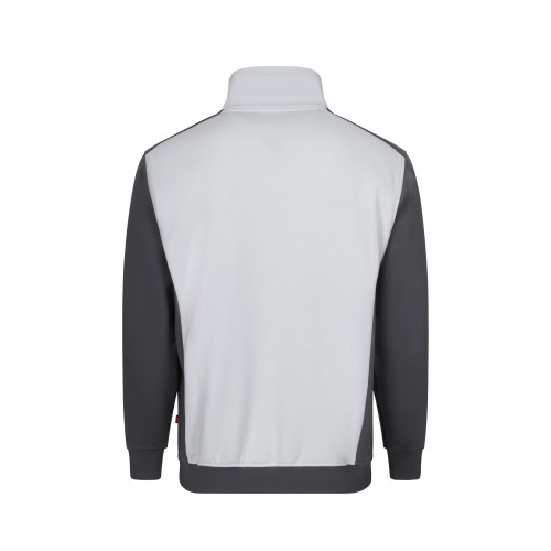 105703.SUDADERA BICOLOR CREMALLERA BLANCO/GRIS XS