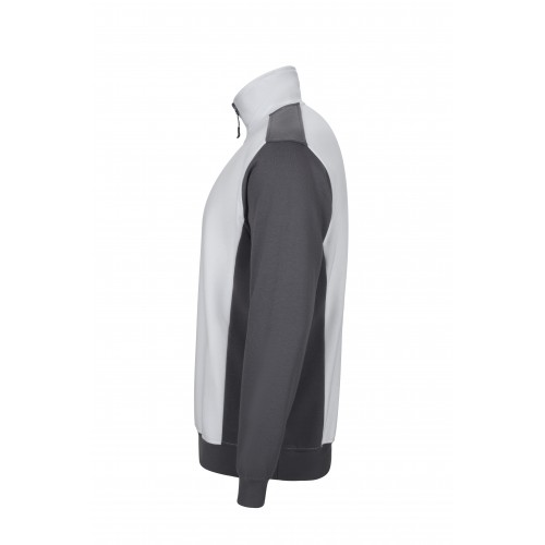 105703.SUDADERA BICOLOR CREMALLERA BLANCO/GRIS XS