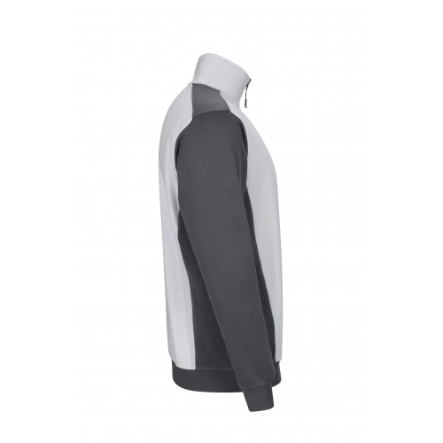 105703.SUDADERA BICOLOR CREMALLERA BLANCO/GRIS XS