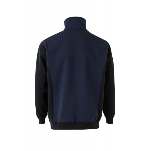 105703.SUDADERA BICOLOR CREMALLERA AZUL NAVY/NEGRO 2XL