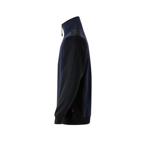 105703.SUDADERA BICOLOR CREMALLERA AZUL NAVY/NEGRO 2XL