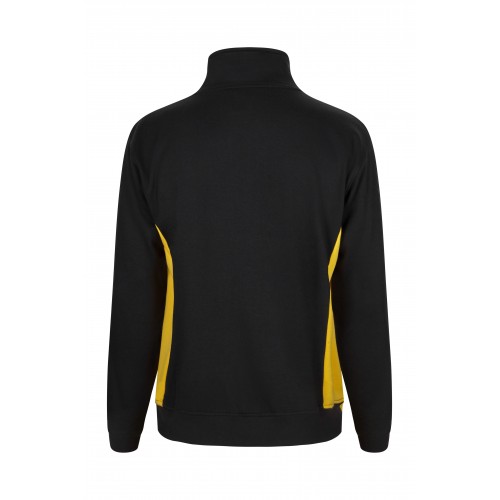 105704.SUDADERA BICOLOR CREMALLERA NEGRO/AMARILLO XS