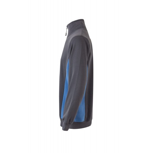 105704.SUDADERA BICOLOR CREMALLERA GRIS/CELESTE 2XL