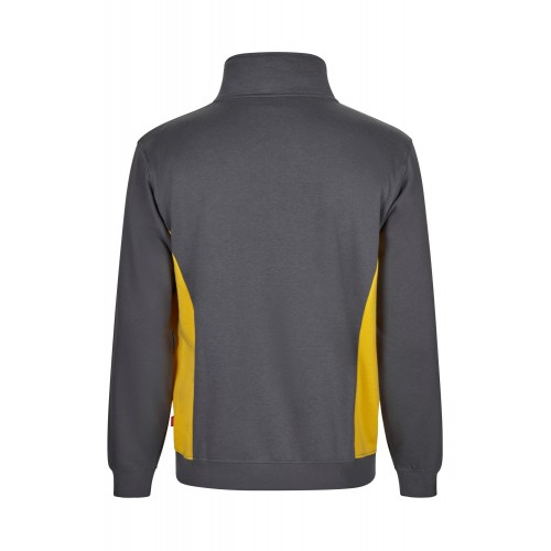 105704.SUDADERA BICOLOR CREMALLERA GRIS/AMARILLO XS