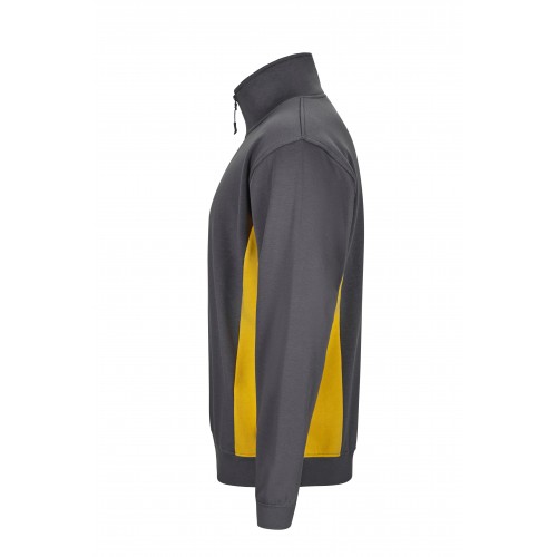 105704.SUDADERA BICOLOR CREMALLERA GRIS/AMARILLO XS