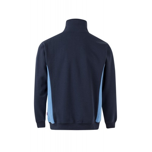 105704.SUDADERA BICOLOR CREMALLERA AZUL NAVY/CELESTE 2XL